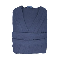Garnero Arredamenti Accappatoio bagno in microspugna con cappuccio taglia S/M Veneto Blu Online
