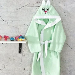 Garnero Arredamenti Accappatoio con cappuccio bambino taglia 5/6 anni verde Coniglio Clearance