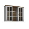Garnero Arredamenti Alzata per credenza 130x111h cm 9 vani con vetrina bianco frassinato rovere Provenza Online