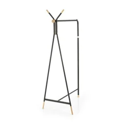 Garnero Arredamenti Appendiabiti da ingresso 91x165h cm moderno in acciaio nero rovere Shira Outlet