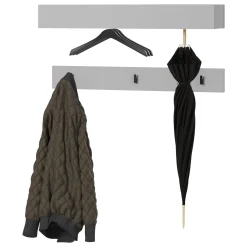 Garnero Arredamenti Appendiabiti da parete 92x12h cm Accent Grigio Sale