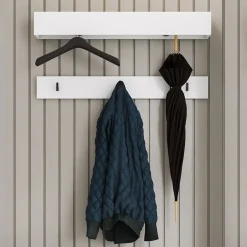Garnero Arredamenti Appendiabiti da parete 92x12h cm bianco Accent Bianco Opaco Outlet