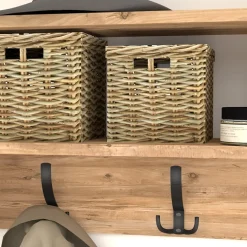 Garnero Arredamenti Appendiabiti da parete 120x37h cm con vani Fionia Rovere Clearance