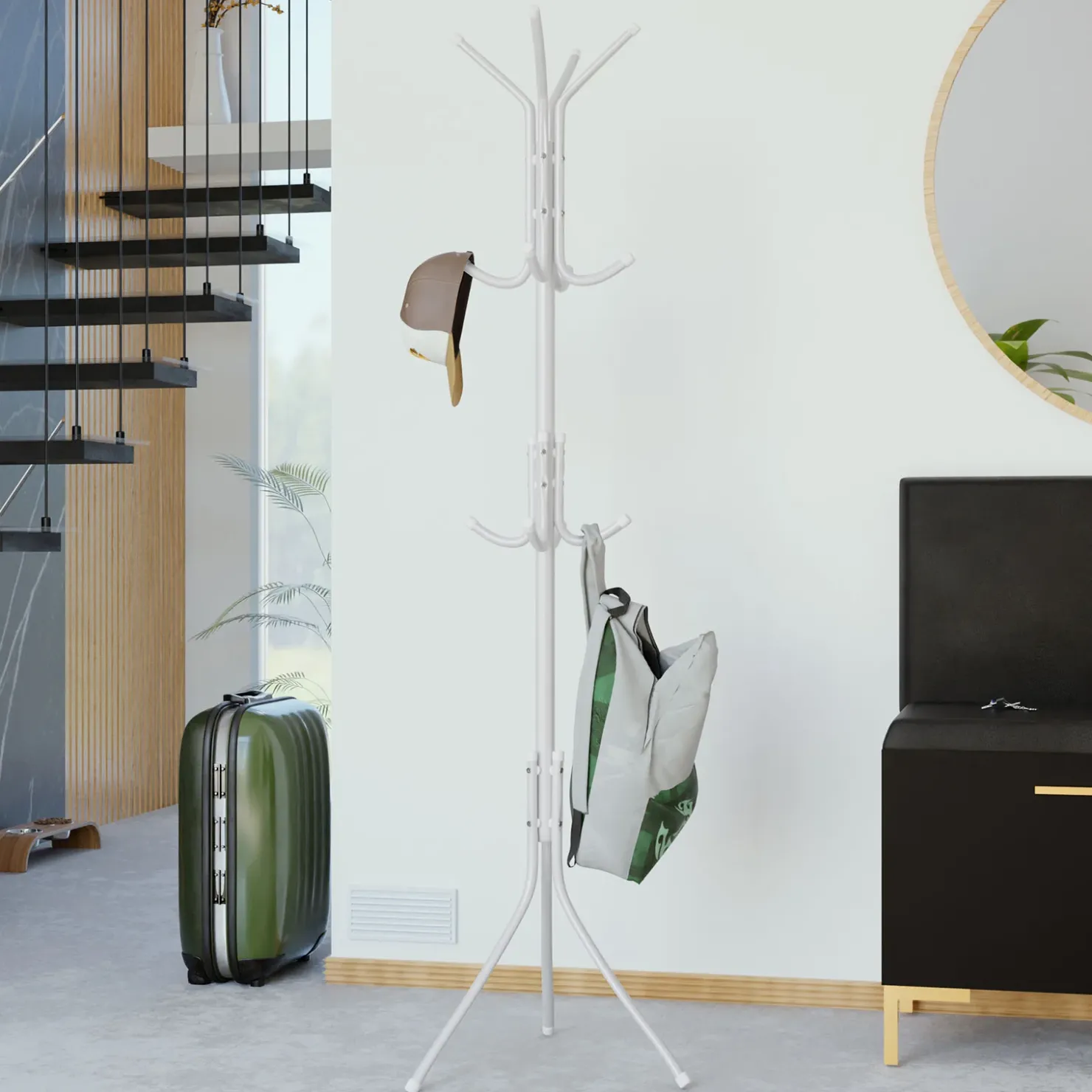 Garnero Arredamenti Appendiabiti da terra 35xh175 cm design moderno Elena Bianco Best