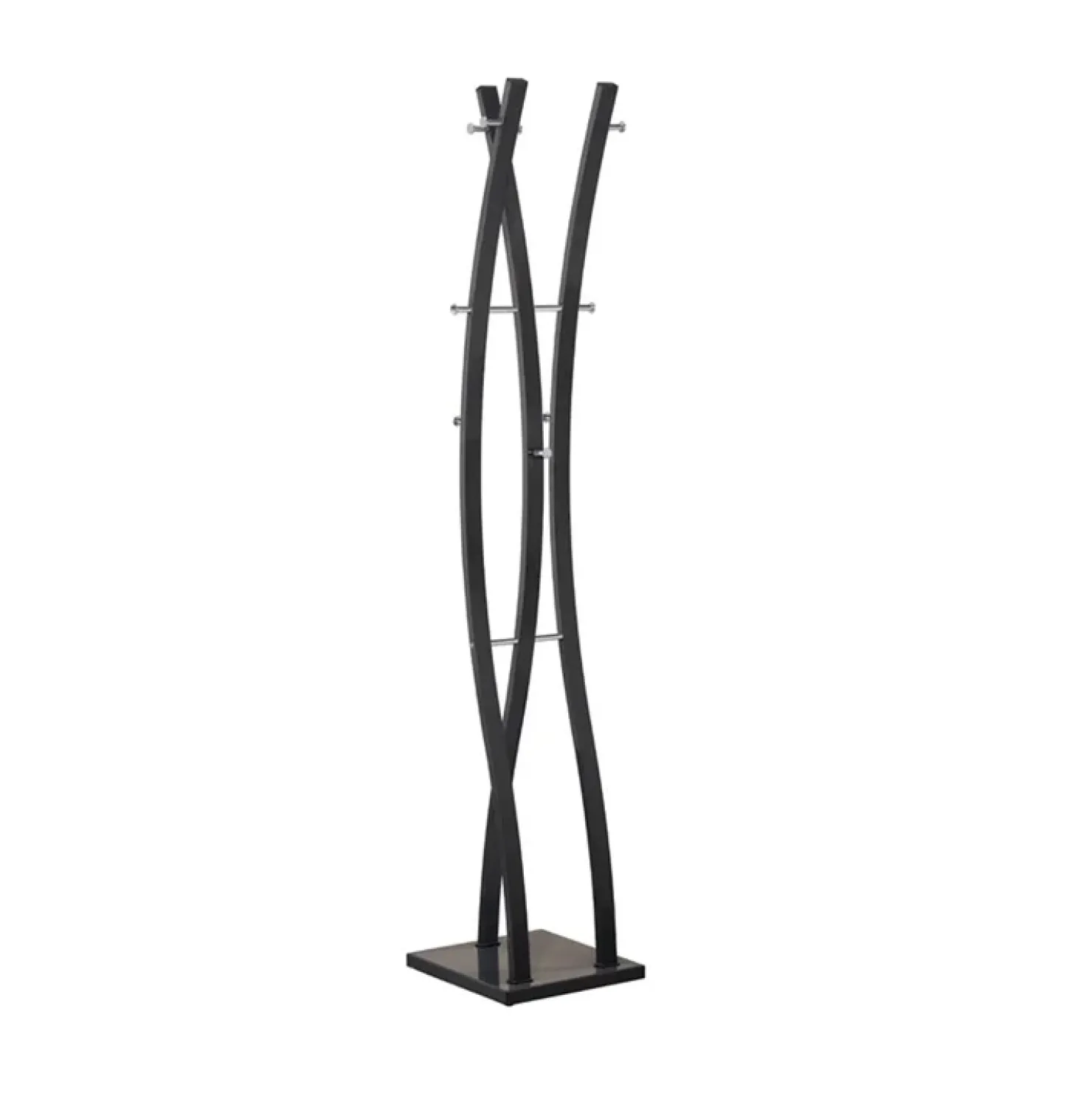 Garnero Arredamenti Appendiabiti 35x179h cm da terra design acciaio Bucarest Nero Outlet