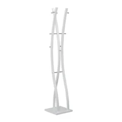 Garnero Arredamenti Appendiabiti 35x179h cm da terra design acciaio Bucarest Bianco Clearance