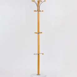 Garnero Arredamenti Appendiabiti Ø38x185h cm moderno ontano effetto marmo bianco Lulu Marmo bianco - Rovere Discount