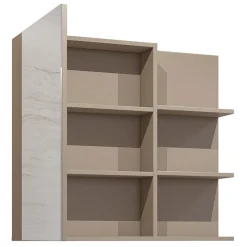 Garnero Arredamenti Armadietto bagno con specchio 78x71h cm 1 anta 3 mensole Linda Tortora Hot