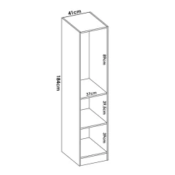 Garnero Arredamenti Armadio angolare 133x184h cm con barra appendiabiti legno bianco Juan Clearance