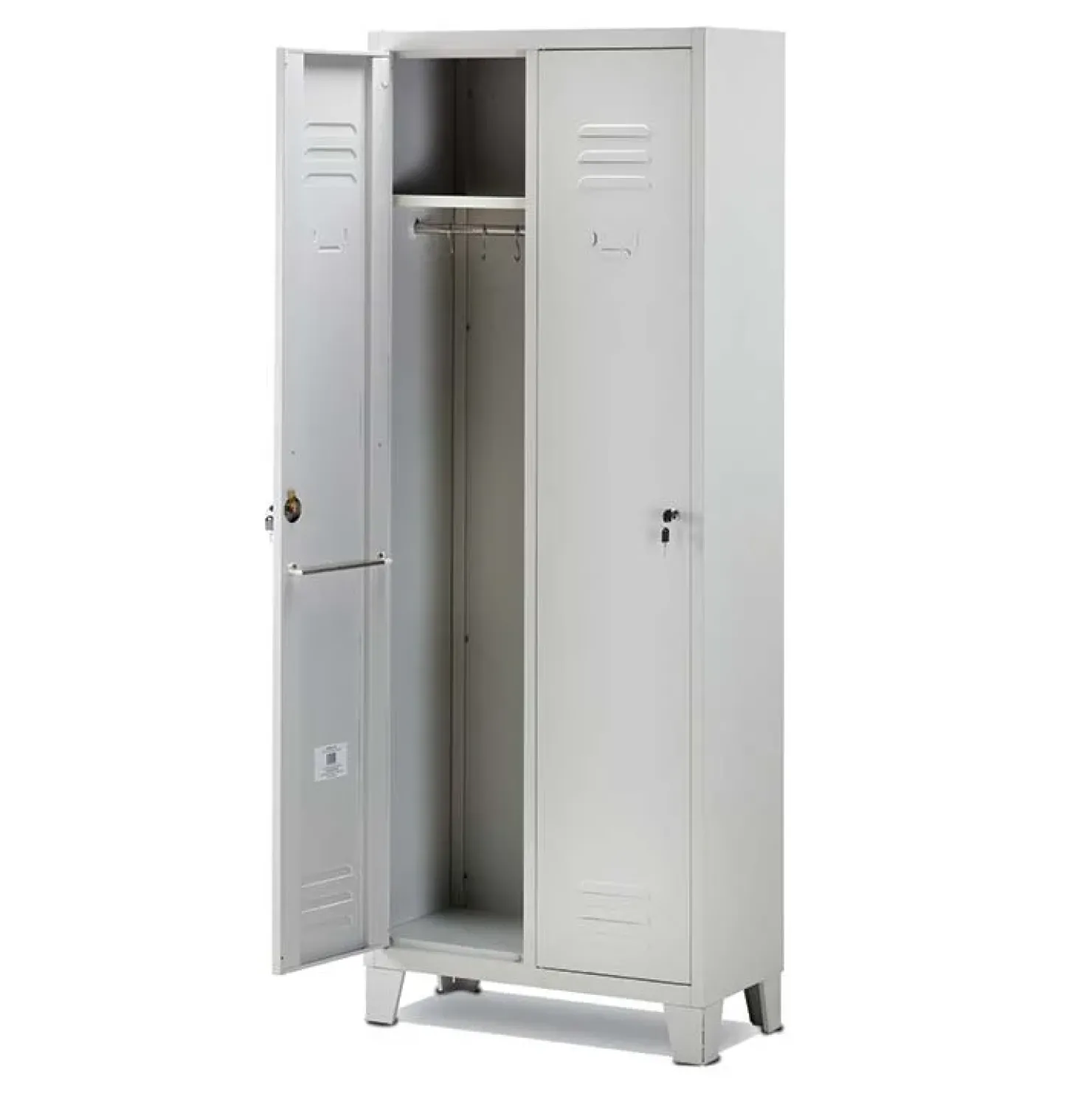 Garnero Arredamenti Armadio da esterno 2 ante 69x180cm in metallo grigio Fabric New