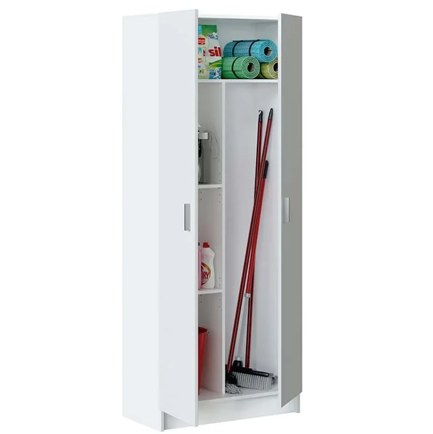 Garnero Arredamenti Armadio ingresso 73x180h cm 2 ante battenti multiuso bianco opaco Corie Best