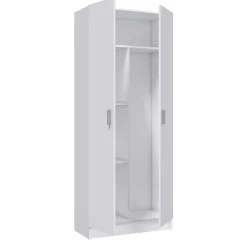 Garnero Arredamenti Armadio ingresso 73x180h cm 2 ante battenti multiuso bianco opaco Corie Best