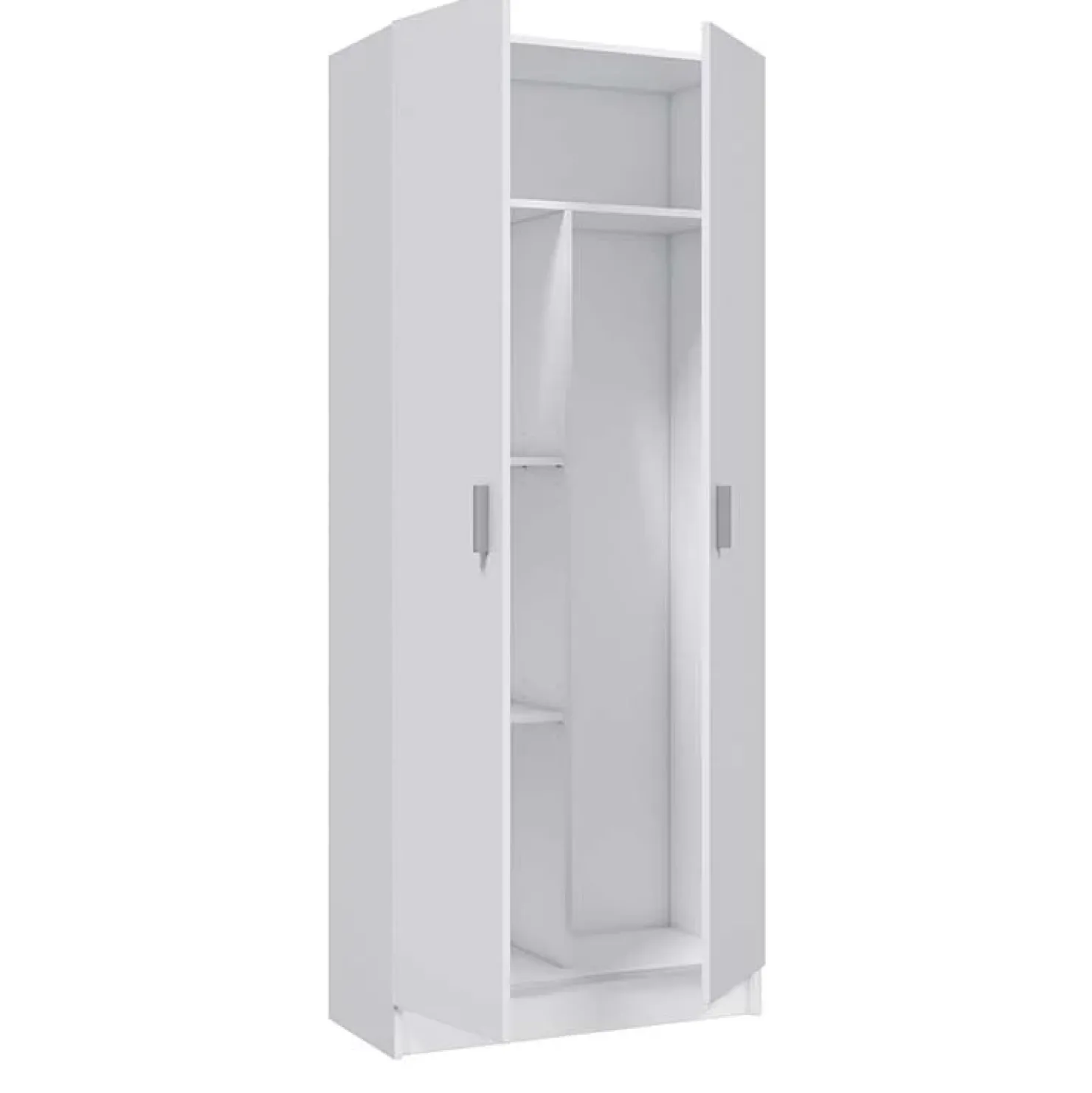 Garnero Arredamenti Armadio ingresso 73x180h cm 2 ante battenti multiuso bianco opaco Corie Best