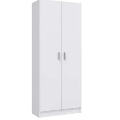 Garnero Arredamenti Armadio ingresso 73x180h cm 2 ante battenti multiuso bianco opaco Corie Best