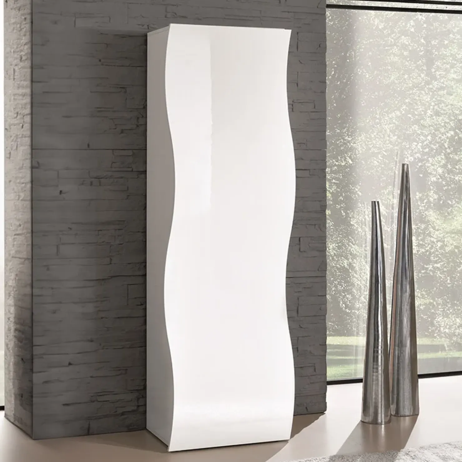 Garnero Arredamenti Armadio ingresso 63x188h cm bianco lucido Sea Gihome® Outlet