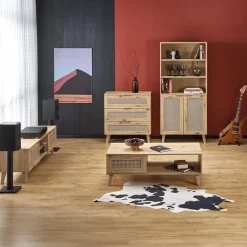 Garnero Arredamenti Armadio multiuso 80x200h cm 2 ante 1 cassetto moderno rovere Sombra Outlet