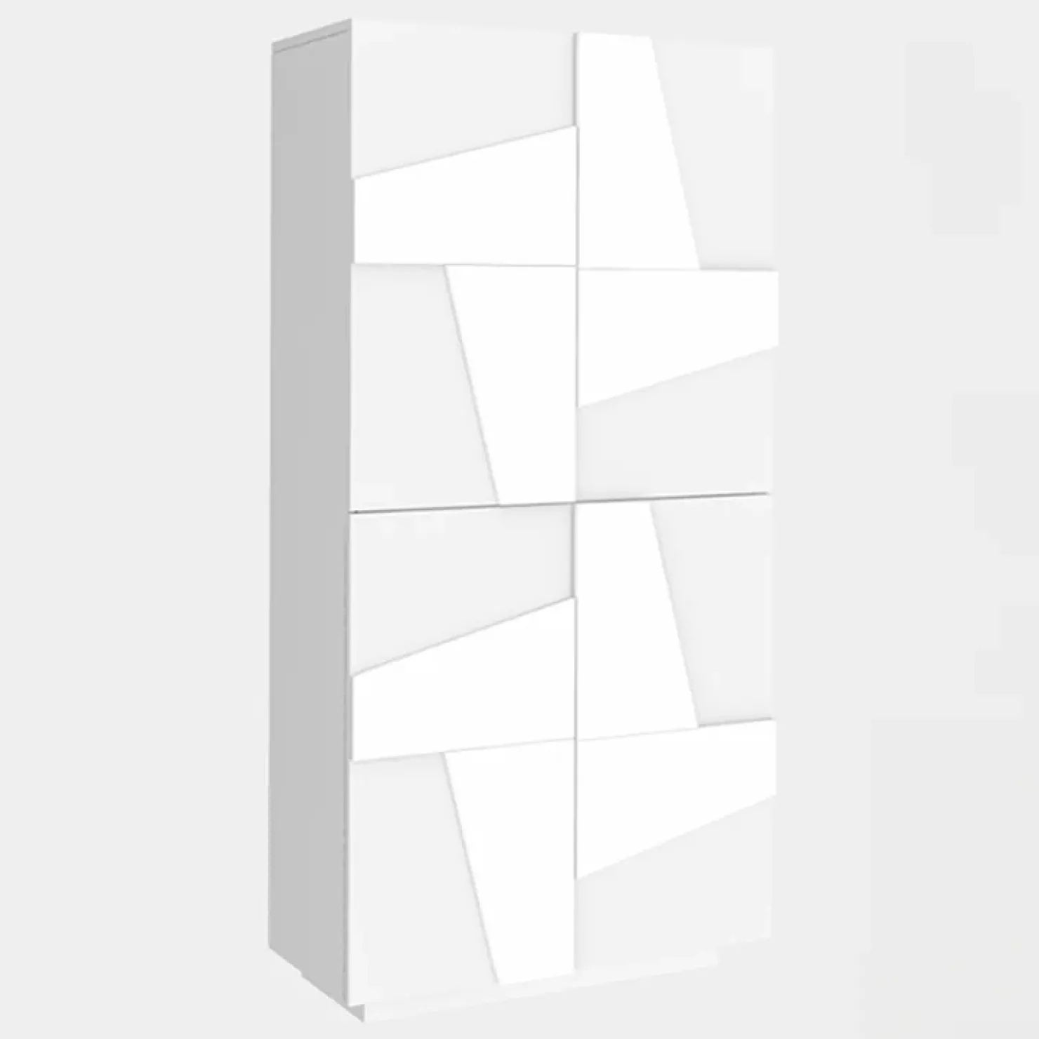 Garnero Arredamenti Armadio scarpiera 80x168h cm 4 ante Zenzero Bianco Lucido Sale