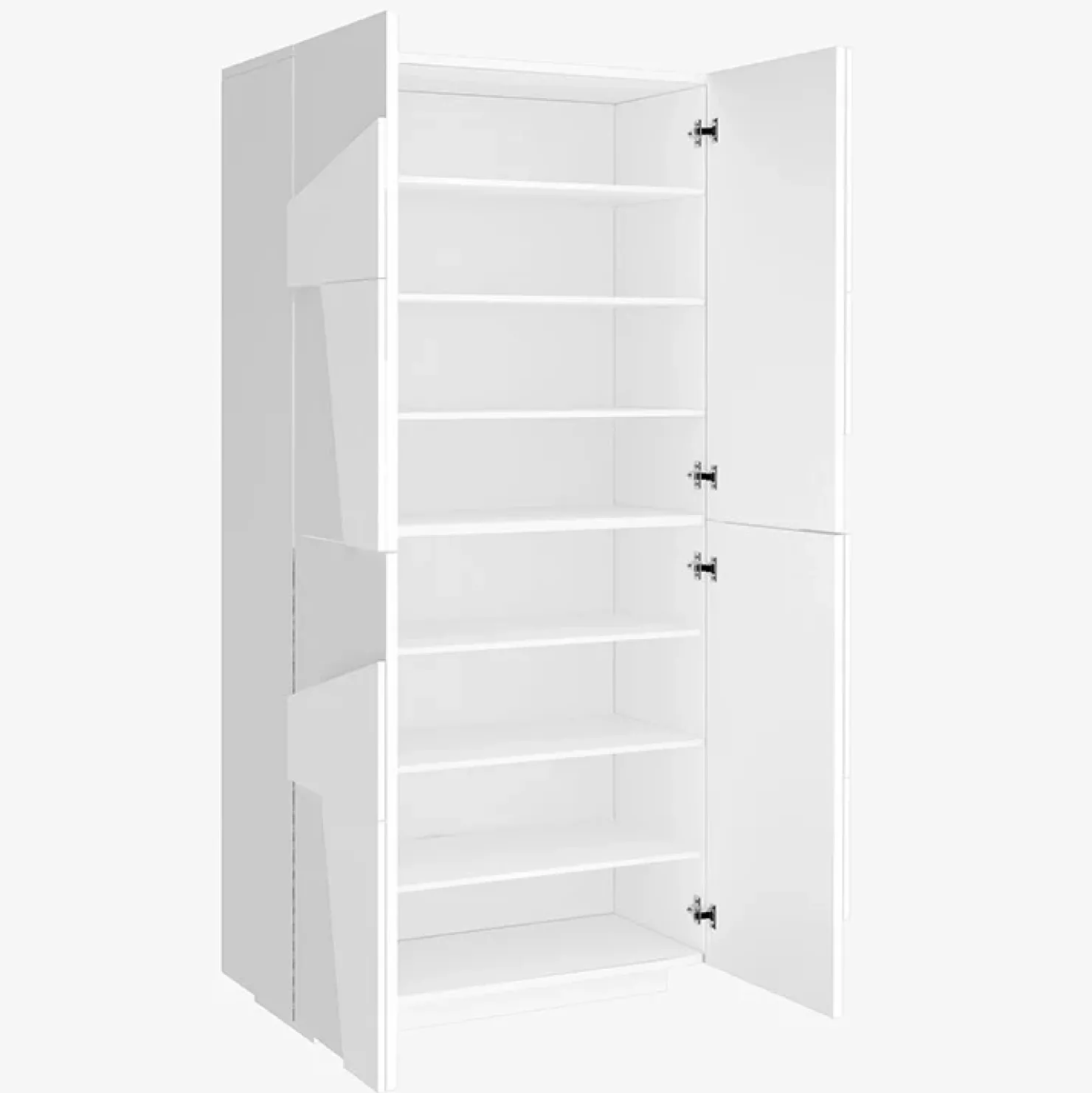 Garnero Arredamenti Armadio scarpiera 80x168h cm 4 ante Zenzero Bianco Lucido Sale