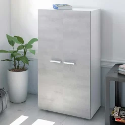 Garnero Arredamenti Armadio scarpiera 55x108h cm 2 ante battente bianco opaco cemento Tom Sale