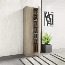 Garnero Arredamenti Armadio scarpiera 59x181h cm 2 ante moderna da ingresso rovere chiaro Max Outlet