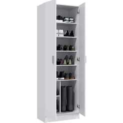Garnero Arredamenti Armadio scarpiera 59x180h cm 2 ante battenti bianco opaco Easy New