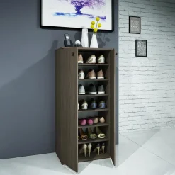 Garnero Arredamenti Armadio scarpiera 55x119h cm 2 ante rovere moro Vertigo Discount