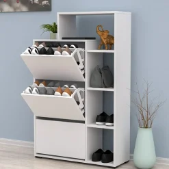 Garnero Arredamenti Armadio scarpiera 90x143h cm bianco opaco Connie Best