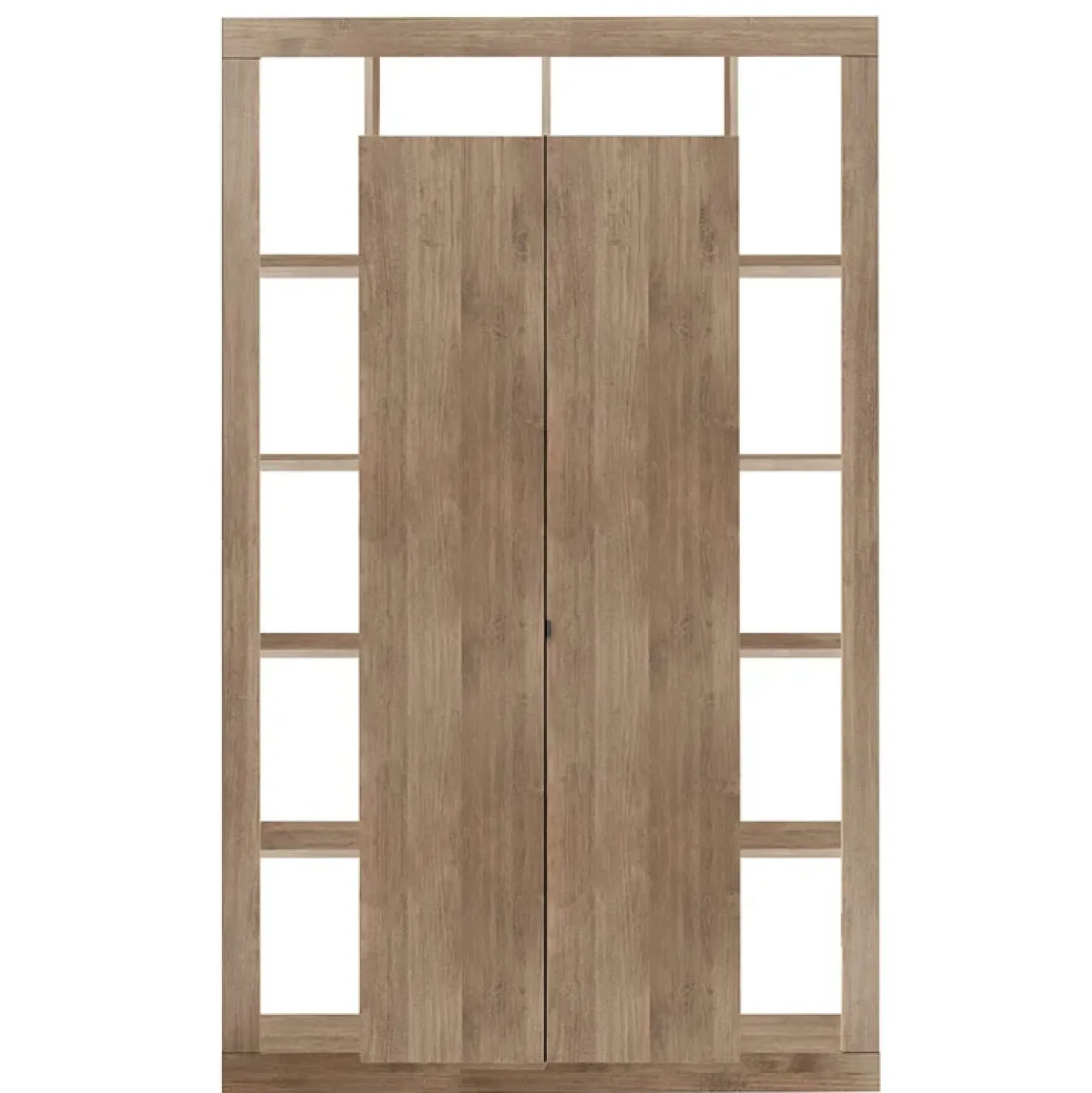 Garnero Arredamenti Armadio soggiorno 134x217h cm 2 ante moderna rovere scuro Trilogy Noce