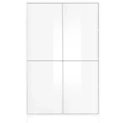Garnero Arredamenti Armadio soggiorno 104x174h cm 4 ante moderno Tosca Bianco Lucido Discount