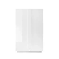 Garnero Arredamenti Armadio soggiorno 120x193h cm 2 ante moderno bianco laccato lucido Alvarez Bianco Lucido