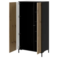 Garnero Arredamenti Armadio soggiorno 90x184h cm 2 ante rovere nero Duble Sale