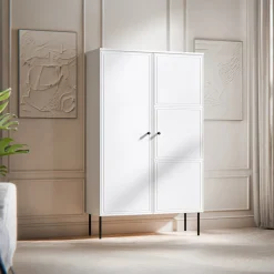 Garnero Arredamenti Armadio soggiorno 100x166h cm 2 ante Stark Bianco Opaco Sale