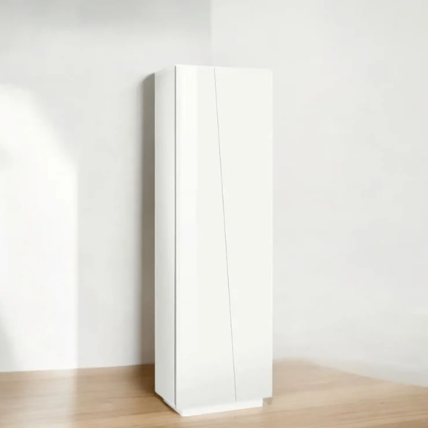 Garnero Arredamenti Armadio soggiorno 60x200h cm moderno Candia Gihome® Bianco Lucido New