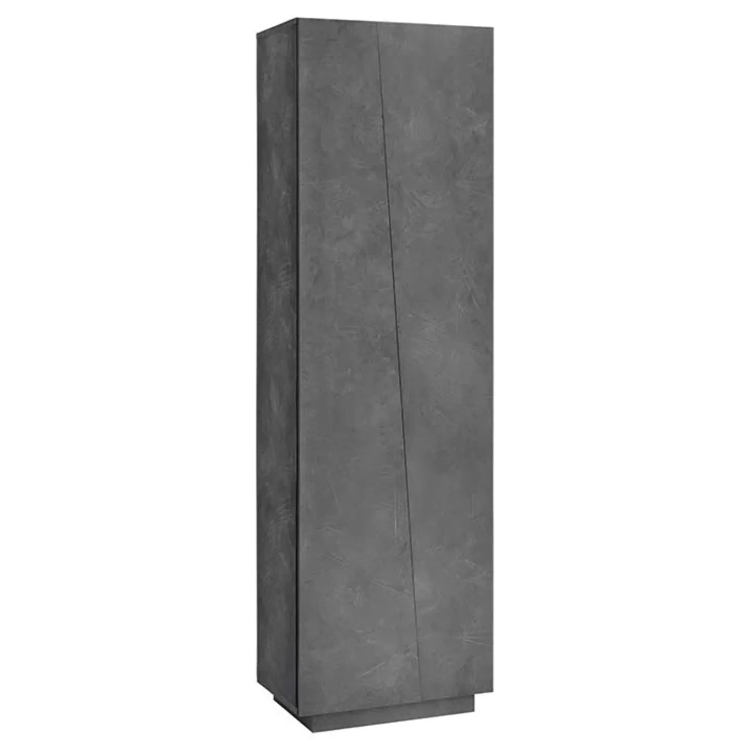 Garnero Arredamenti Armadio soggiorno 60x200h cm moderno 2 ante Candia Gihome® Ossido