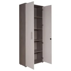 Garnero Arredamenti Armadio ufficio 79x188h cm 2 ante bianco frassinato cemento Woody Bianco Frassinato - Cemento Discount