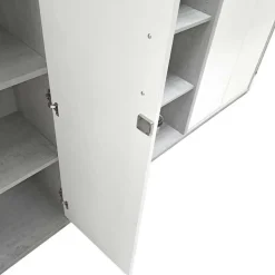 Garnero Arredamenti Armadio ufficio 79x188h cm 2 ante bianco frassinato cemento Woody Bianco Frassinato - Cemento Discount