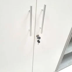 Garnero Arredamenti Armadio ufficio 79x188h cm 2 ante bianco frassinato cemento Woody Bianco Frassinato - Cemento Discount