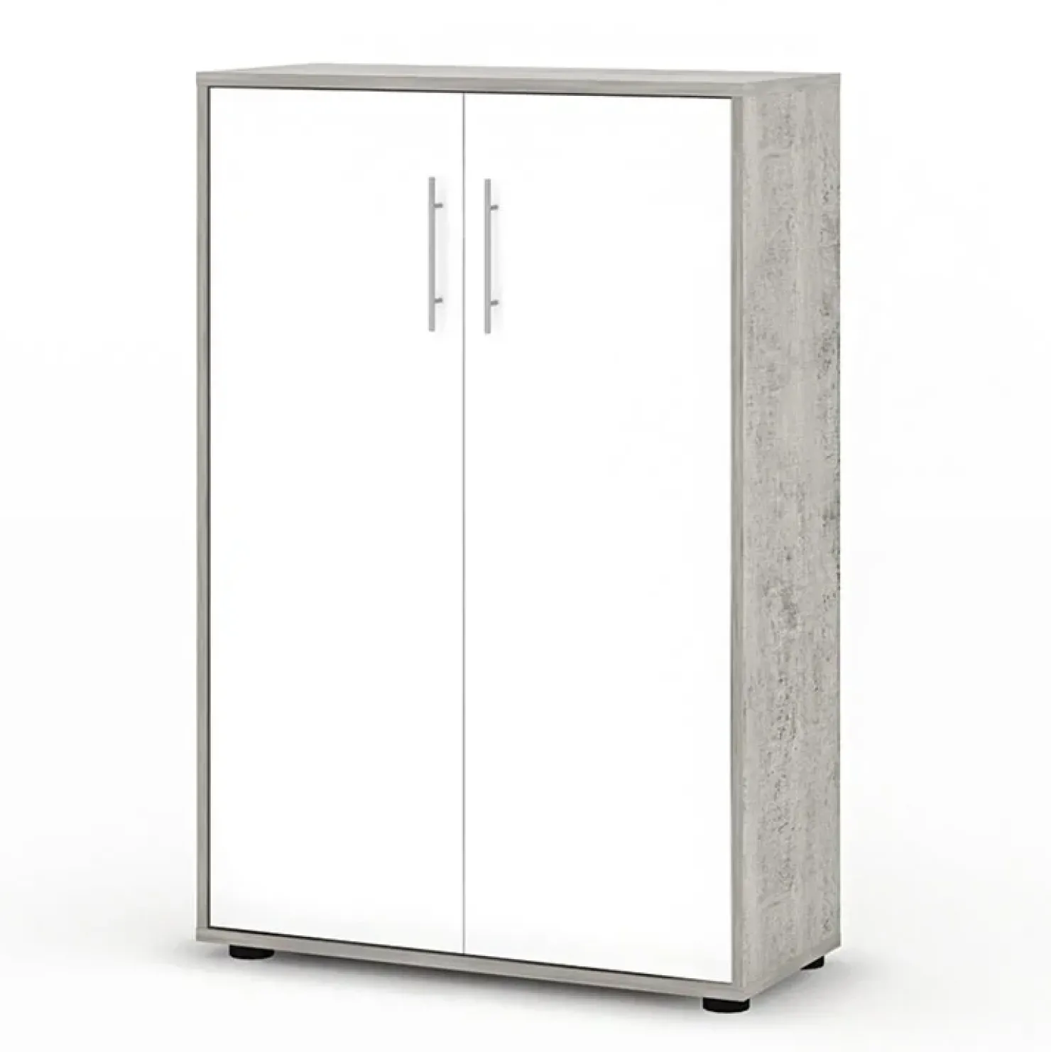 Garnero Arredamenti Armadio ufficio 79x118h cm 2 ante bianco frassinato cemento Woody Cemento - Bianco Frassinato Online