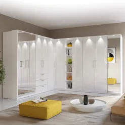 Garnero Arredamenti Armadio 45x217h cm 1 anta moderno bianco opaco e lucido Naper