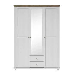 Garnero Arredamenti Armadio 154x216h cm 3 ante 2 cassetti con specchio quercia Texel Bianco Frassinato Clearance