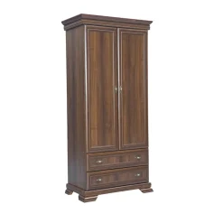 Garnero Arredamenti Armadio 88x193h cm 2 ante 2 cassetti arte povera quercia Kelly Noce Hot