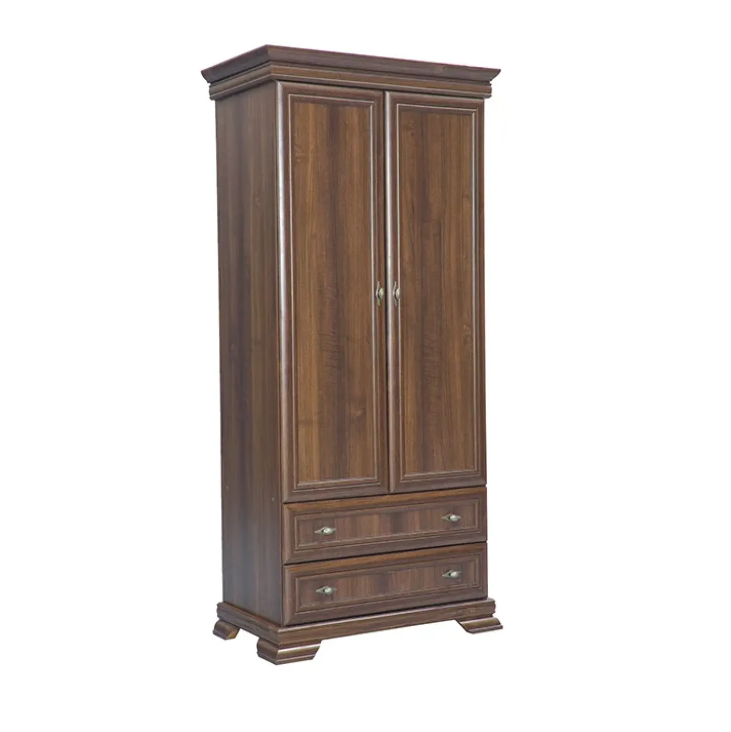 Garnero Arredamenti Armadio 88x193h cm 2 ante 2 cassetti arte povera quercia Kelly Noce Hot