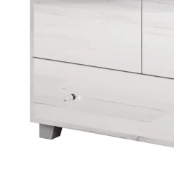 Garnero Arredamenti Armadio 86x185h cm 2 ante 1 cassetto con specchio grigio Selva