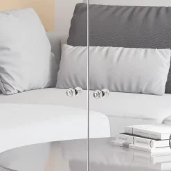 Garnero Arredamenti Armadio 86x185h cm 2 ante 1 cassetto con specchio grigio Selva