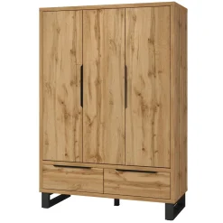 Garnero Arredamenti Armadio 145x210h cm 3 ante battenti 2 cassetti rovere Petra Best