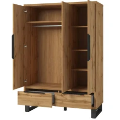 Garnero Arredamenti Armadio 145x210h cm 3 ante battenti 2 cassetti rovere Petra Best