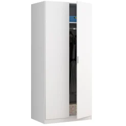 Garnero Arredamenti Armadio 81x180h cm 2 ante battenti moderno bianco opaco Oz Sale