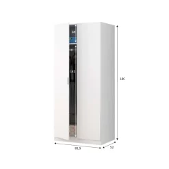 Garnero Arredamenti Armadio 81x180h cm 2 ante battenti moderno bianco opaco Oz Sale