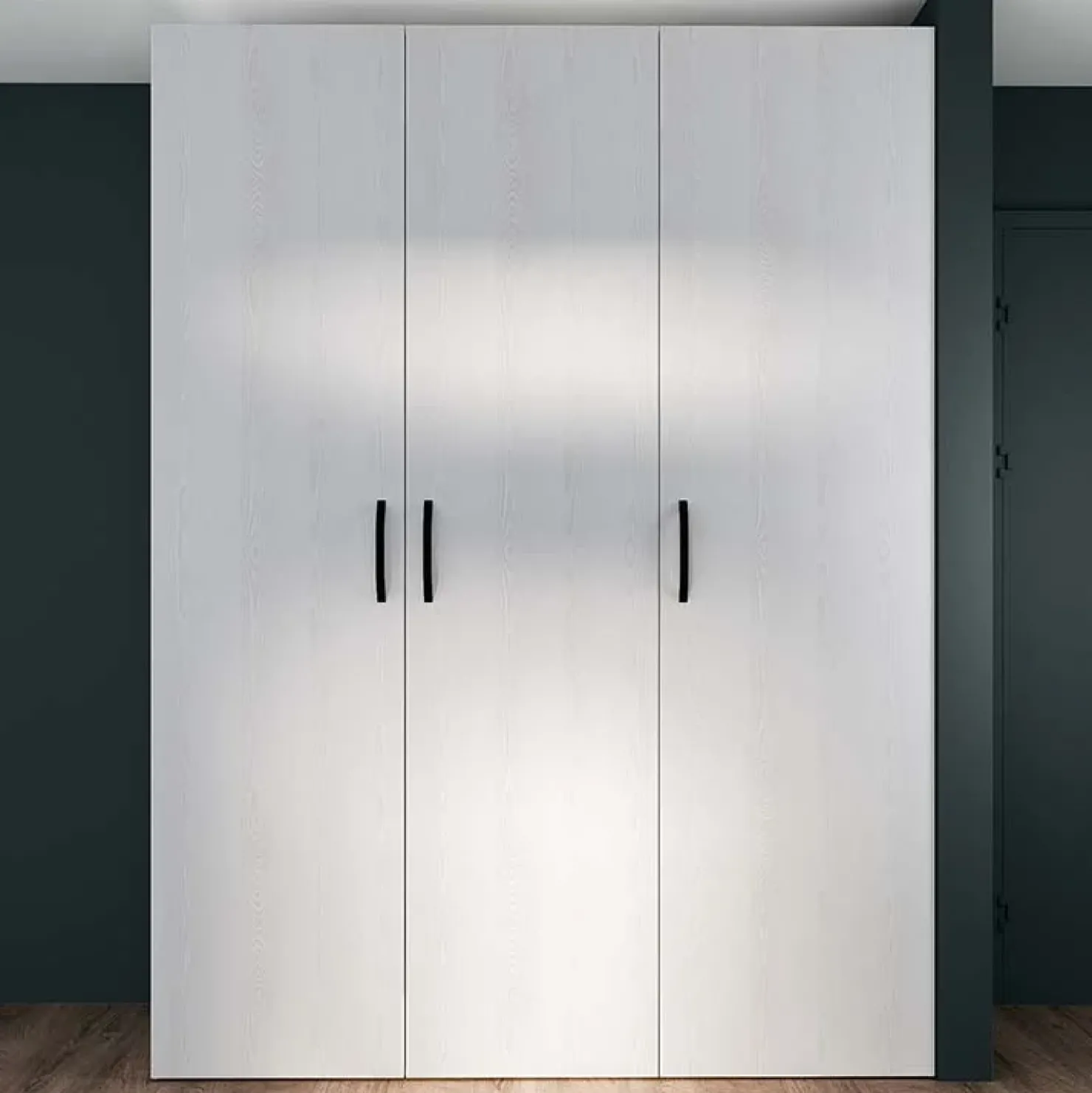 Garnero Arredamenti Armadio 170x228h cm 3 ante battenti moderno pino bianco Angara Outlet