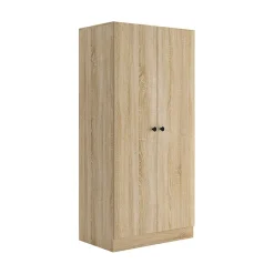 Garnero Arredamenti Armadio 80x170h cm 2 ante battenti moderno rovere Estelle Discount